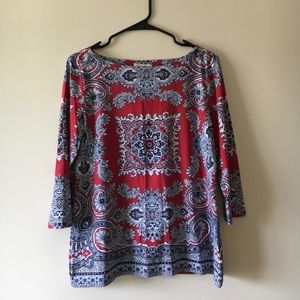 Handkerchief Pattern Beautiful Charter Club Top